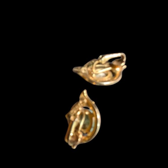 Sarah Coventry Vintage Clip-On Earrings Turquoise Faux Stone & Rhinestones Gold- - Picture 3 of 8